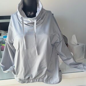 Fabletics Gray Cowl Neck Pullover